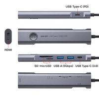 サンワサプライ USB Type-C ドッキングハブ USB-5TCHCP17GM 1個