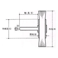 高島産業 砥粒入ナイロン 軸付ホイールブラシ WS500-040-3 1セット(3個)（直送品）