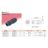 ヒロセ電機 小型防水プラスチックコネクタ レセプタクル はんだタイプ 雌 HR30-8J-12S(71) 1個（直送品）