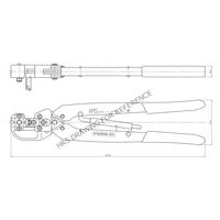 ヒロセ電機 7.92mm ピッチ 高電流対応内部電源用コネクタ 手動圧着工具 HT103/DF22A-1012 1丁（直送品）