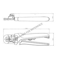 ヒロセ電機 簡易防水、内部配線用スリム中継コネクタ ハンドツール HT802/DF62W-2226 1個（直送品）