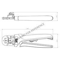 ヒロセ電機 15A対応3.96mmピッチ基板ケーブル用内部 ハンドツール HT802/DF63-1618S-1 1個（直送品）