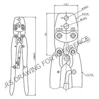 ヒロセ電機 小型防水シールドコネクタ ケーブル圧着工具 LF-TC-01 1個（直送品）