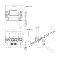 ヒロセ電機 RD*D 形ライトアングル D-Subロック装置六角形かん合固定台付インチ RDED-9PE-LNA(4-40)(55) 1個（直送品）