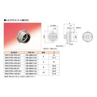 ヒロセ電機 小型丸型多極コネクタ RM〔〕T形（ねじカップリング方式）レセプタクルナット締雌 RM15TRH-10S(81) 1個（直送品）