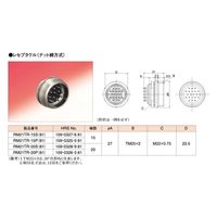 ヒロセ電機 小型丸型多極コネクタ RM〔〕T形（ねじカップリング方式）レセプタクルナット締雌 RM21TR-20S(81) 1個（直送品）