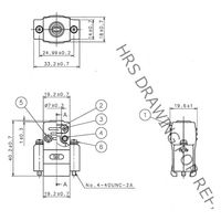 ヒロセ電機 CTF 形プラグケース及びロック金具ドライバー使用ロックねじタイプインチタイプ HDE-CTF(4-40)(50) 1個（直送品）