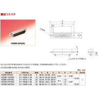 ヒロセ電機 HD形はんだタイプコネクタ（プレス端子タイプ）雄コネクタ HDBB-25P(05) 1個（直送品）