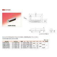 ヒロセ電機 HD形はんだタイプコネクタ（プレス端子タイプ）雄コネクタ HDEB-9P(05) 1個（直送品）