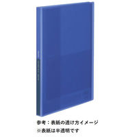 コクヨ 固定式クリアファイル ＜Glassele＞（グラッセル） A4タテ 40ポケット ブルー 青 半透明 ラ-GL40B 1冊（わけあり品）