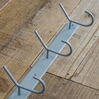 ポッシュリビング フックL ライトグレー W80×D8×H11cm アイアン 63887 1個（直送品）