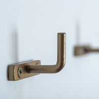 ポッシュリビング アイアンウォールフック シングル アンティークゴールド W4.5×D3×H3.5cm 63134 1セット(3個)（直送品）