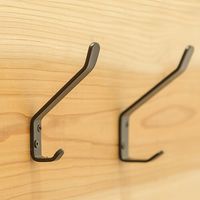 ポッシュリビング フックL ブラック W2×D6.5×H11cm アイアン 63553 1セット(2個)（直送品）