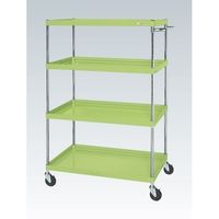 サカエ CSパールワゴン(中量タイプ/均等耐荷重150kg/ゴム車/H1500mm/4段/移動式) CSPー10154 1台（直送品）