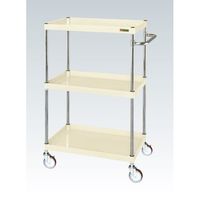 サカエ CSパールワゴン(中量タイプ/均等耐荷重150kg/ゴム車/H1200mm/3段/移動式) CSPー90123I 1台（直送品）