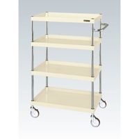 サカエ CSパールワゴン(中量タイプ/均等耐荷重150kg/ゴム車/H1200mm/4段/移動式) CSPー90124I 1台（直送品）