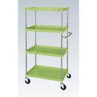 サカエ CSパールワゴン(中量タイプ/均等耐荷重150kg/ゴム車/H1500mm/4段/移動式) CSPー90154 1台（直送品）