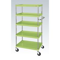 サカエ CSパールワゴン(中量タイプ/均等耐荷重150kg/ゴム車/H1500mm/5段/移動式) CSPー90155 1台（直送品）