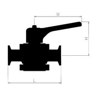 コンサス サニタリーミニボールバルブ 15A 禁油処理(クラスII)製品 67-6452-74 1個 67-6435-81（直送品）