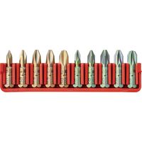 ピービースイスツールズ 10本組 ショートタイプ プラス・ボジドライブビットセット ビットホルダー付 パッケージタイプ C6.706CN（直送品）