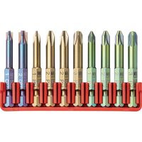 ピービースイスツールズ 10本組 段付きビットセット ビットホルダー付 パッケージ仕様 E6.712CN 1セット（直送品）