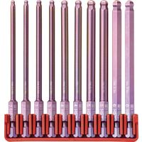 ピービースイスツールズ 10本組 段付き ロングボールポイントビットセット ビットホルダー付 パッケージ仕様 E6L.715CN 1セット（直送品）