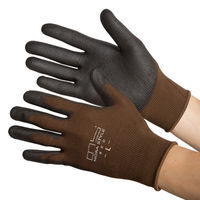 【ウレタン背抜き手袋】 ユニワールド 農家さん手袋 ブラウン Lサイズ NSR-45 1双