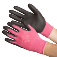 【ウレタン背抜き手袋】 ユニワールド 農家さん手袋 ピンク Lサイズ NSR-45 1双