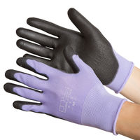 【ウレタン背抜き手袋】 ユニワールド 農家さん手袋 パープル Mサイズ NSR-45 1双