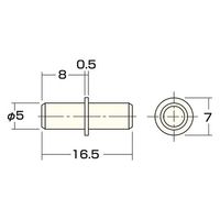 アイワ金属 棚ダボ5Φ用 5×8 No1 4個入 AP-1452N 1個(4個) 64-5083-24（直送品）