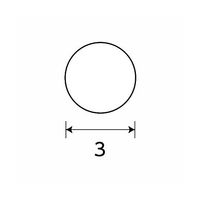 光モール ステンレス丸棒 3mm NO1379 1本 65-9192-44（直送品）