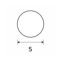 光モール ステンレス丸棒 5mm NO1381 1本 65-9192-46（直送品）