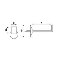 山口安製作所 額用木部受金具 ネジ足角折釘 黒 25mm 2個入 Y-7111-2 1セット(2個) 63-7928-33（直送品）