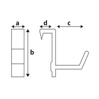 額受ナゲシ BS特上ナゲシ掛 黒 36mm×17.5mm×55.5mm×37mm×14mm 2個入 Y-7207-2 1セット(2個)（直送品）
