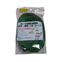 松浦工業 補助・誘導 介錯ロープ 片側大口径フック付 12mmφ×10m 緑 KSR-10GRN 1本 62-9213-96（直送品）