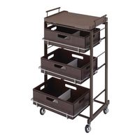 西村製作所 ストッカーワゴン(Cー355) 480×350×870mm ブラウン 66-0014-30 1台（直送品）