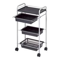 西村製作所 スタンダードワゴン(Cー212) 485×300×865mm ブラック 66-0014-31 1台（直送品）