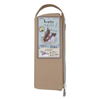 クツワ ペンケース エルガバ ベージュ AK067BE 1セット(3個)（直送品）