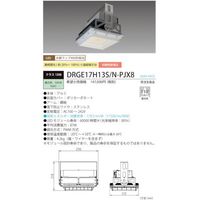 高天井用LED照明器具 角形スタンダードモデル 電源一体型 昼白色17500lm 広角タイプ DRGE17H13S/N-PJX8 1台（直送品）