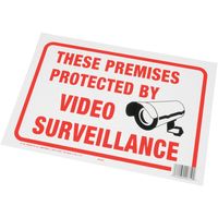 ワールドツール アストロプロダクツ PROTECTED BY VIDEO・・・プラ看板 0029069206192 1枚 253-6358（直送品）