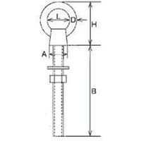 水本機械製作所 水本 ステンレス K型ロングアイボルトミリネジ 捻長100mm LTK-12M100 1個 572-9587（直送品）