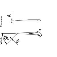 Dumont バイオロジーピンセット 厚み0.01 /幅0.05mm 0203-5/45-PO 1本 65-3348-30（直送品）