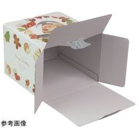 ヤマニパッケージ ケーキ箱 ホワイトサンタ 6号 100枚 20-2327 1ケース(100枚) 67-7143-36（直送品）