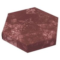 ヤマニパッケージ 軽食用 六角(小) あずき 200枚 19-610A 1ケース(200枚) 67-7145-73（直送品）