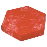 ヤマニパッケージ 軽食用 六角(小) 紅白 200枚 19-610K 1ケース(200枚) 67-7145-74（直送品）