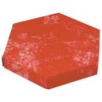 ヤマニパッケージ 軽食用 六角(大) 紅白 100枚 19-611K 1ケース(100枚) 67-7145-76（直送品）