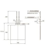 坂口電熱 ポリイミドヒーター サミコン PI型 外部リード 100×100 100V 100W PI-B1010 1枚 67-6668-79（直送品）