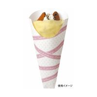 ヤマニパッケージ スナック・軽食袋 リボンラップ三角袋 M 3000枚 10-154 1ケース(3000枚) 67-7139-31（直送品）