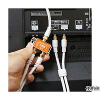 ホーリック アンテナ分波器 BS/CS/地デジ/4K8K放送対応 ケーブル2本付き(Sー4CーFB) 50cm HAT-SP874 1個（直送品）