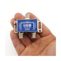 ホーリック アンテナ2分配器 BS/CS/地デジ/4K8K放送対応 全端子電流通過型 HAT-2SP911NB 1個 64-6229-45（直送品）